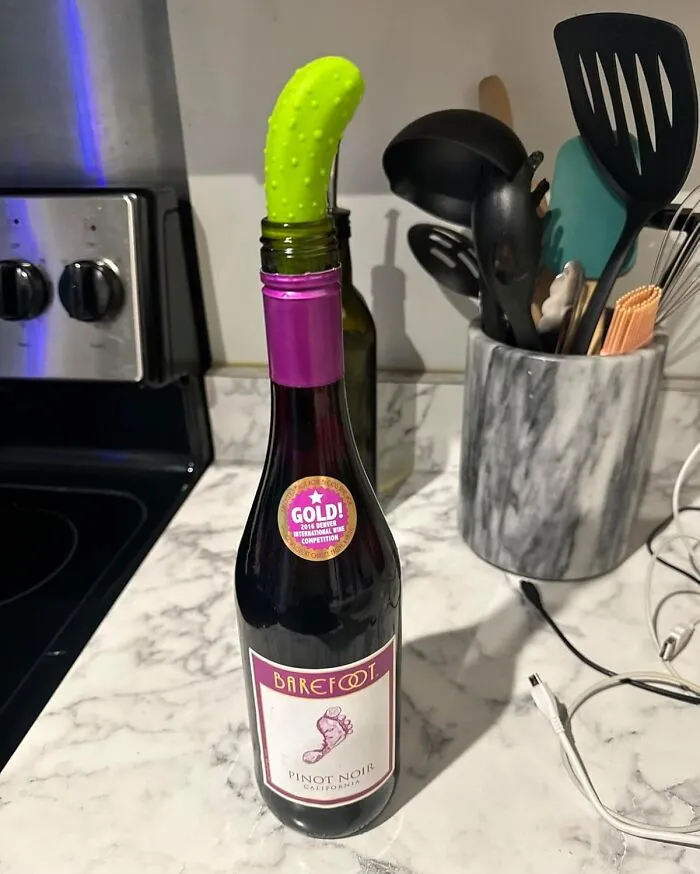 Pucker Up And Preserve Your Favorite Vintage With This Fun And Functional <a Style="Display:inline;" Href="Https://Www.amazon.com/Genuine-Fred-Pickled-Stopper-Green/Dp/B08ktq67kx?ie=utf8&th=1&linkcode=ll1&tag=bpshark-20&linkid=8381cc27aa47d598ef7e9b73fff590df&language=en_us&ref_=as_li_ss_tl " Target="_blank">     <span Style="Font: Inherit; Color: #d74b1f;"> Pickle Wine Stopper</Span>
