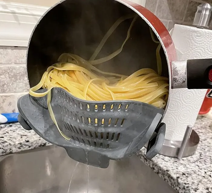 Strain Your Pasta Like A Pro With The <a Style="Display:inline;" Href=" Https://Www.amazon.com/Kitchen-Gizmo-Strainer-Silicone-Colander/Dp/B018w9jii0?ie=utf8&linkcode=ll1&tag=bpkiwi-20&linkid=ad16d3d07f5521e936c1ddcaa5f8ae8d&language=en_us&ref_=as_li_ss_tl" Target="_blank">     <span Style="Font: Inherit; Color: #d74b1f;"> Gizmo Snap N Strain</Span> - No More Wrestling With Colanders Or Losing Precious Noodles Down The Drain