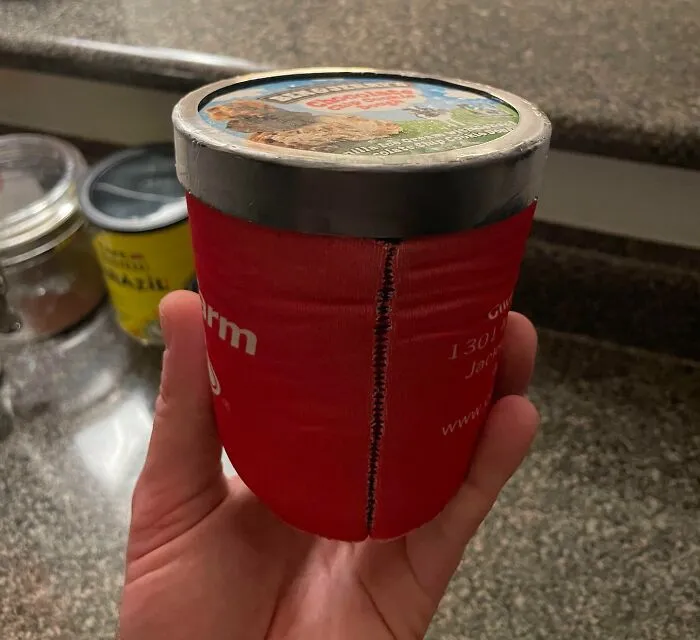 Put A Koozie On Your Ice Cream Pint, Keep Your Hand Warm, And Ice Cream Cold
