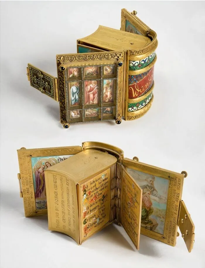 This Miniature Book With The Poem "Wanderstab" - "Travel Staff" - Was Given By Queen Elizabeth Of Romania To Princess Maria Of Edinburgh