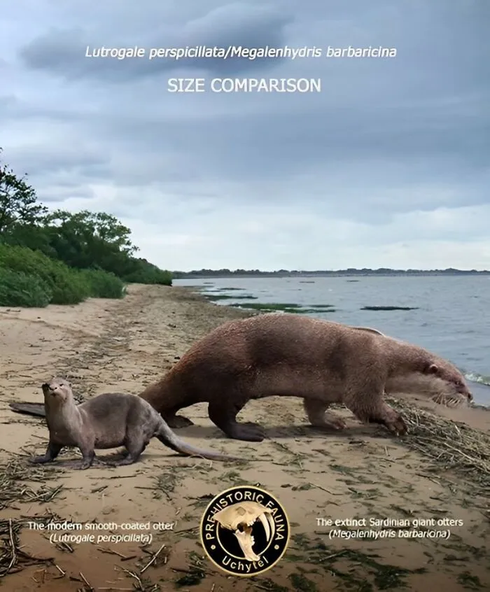 The Modem Smooth-Coated Otter (Lutrogale Perspicillata) And The Extinct Sardinian Giant Otter (Megalenhydris Barbaricina)
