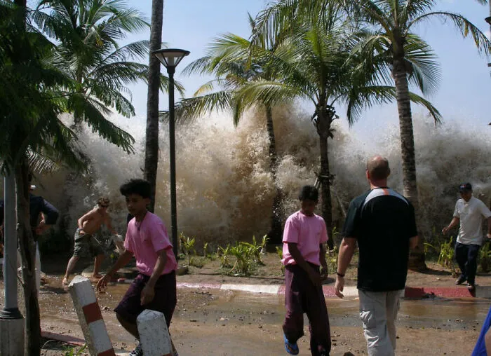 El inicio del tsunami del océano Índico de 2004