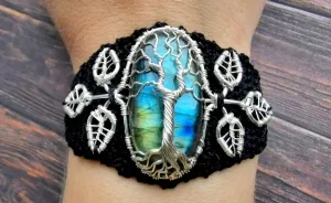I Made A Tree Bracelet By Combining My Two Passions, Wire Wrapping And Crocheting