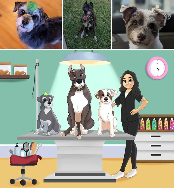 22 Adorable Pet Portraits In Disney Style By This Artist (New Pics)