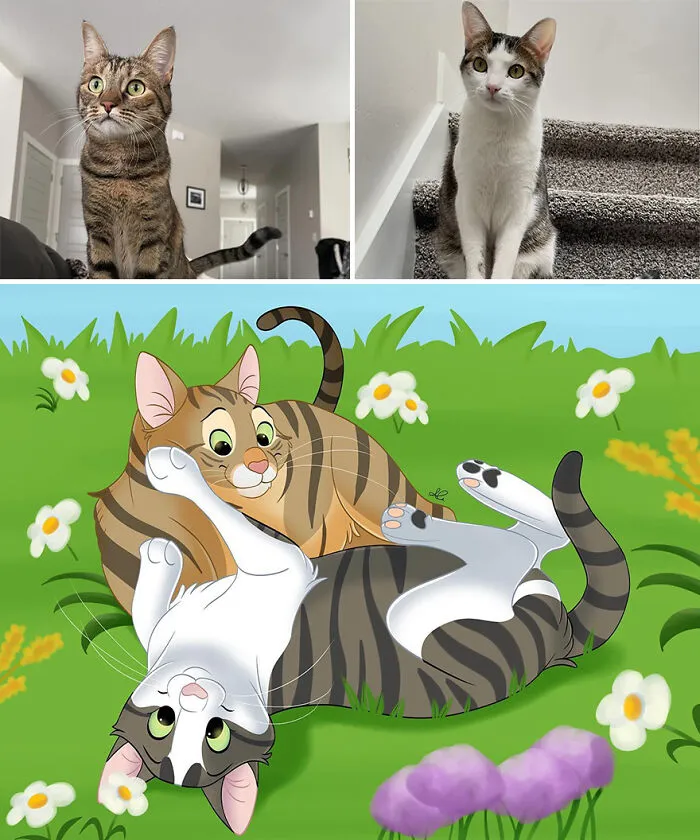 22 Adorable Pet Portraits In Disney Style By This Artist (New Pics)
