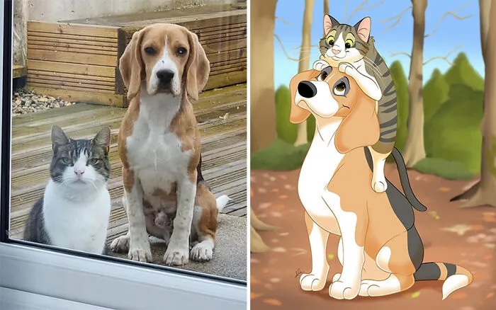 22 Adorable Pet Portraits In Disney Style By This Artist (New Pics)