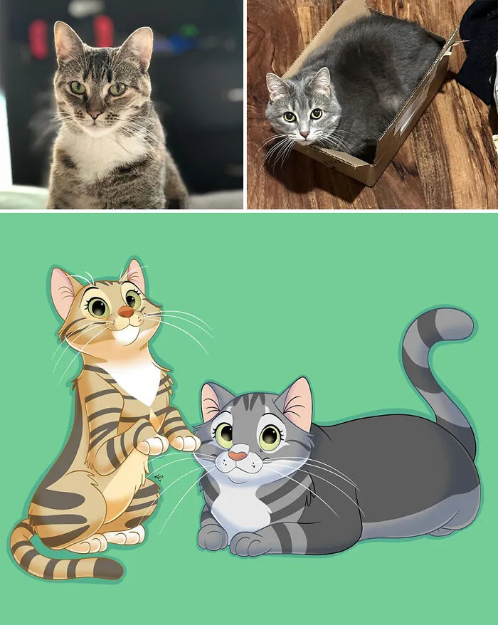 22 Adorable Pet Portraits In Disney Style By This Artist (New Pics)