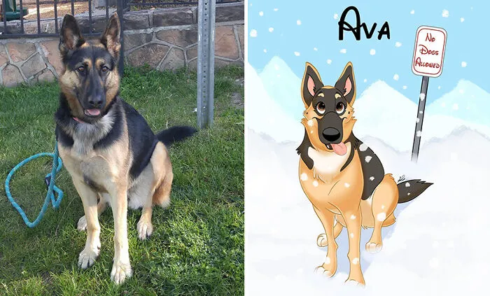 22 Adorable Pet Portraits In Disney Style By This Artist (New Pics)