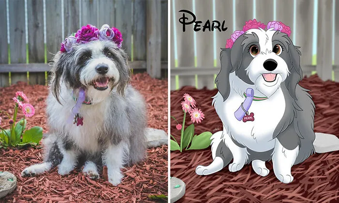 22 Adorable Pet Portraits In Disney Style By This Artist (New Pics)