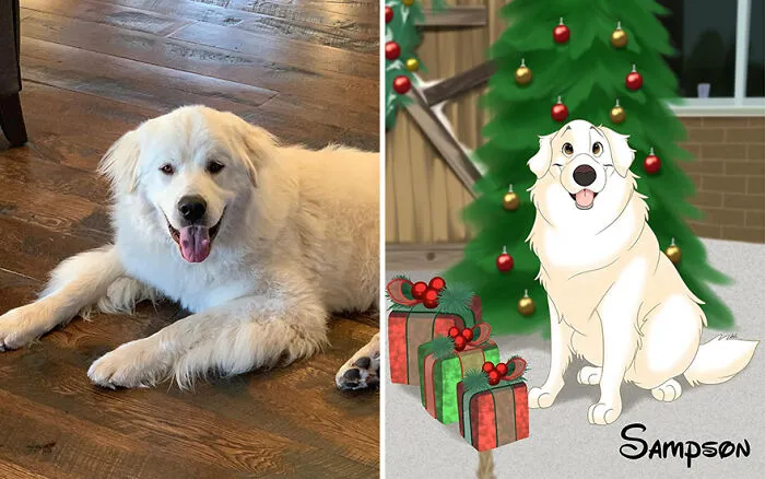 22 Adorable Pet Portraits In Disney Style By This Artist (New Pics)