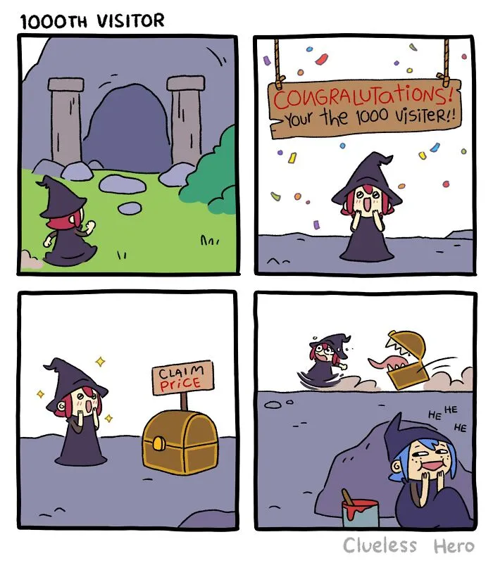 Gamer Humor: 31 Comics About A “Clueless Hero” Created By These Two Artists (New Pics)
