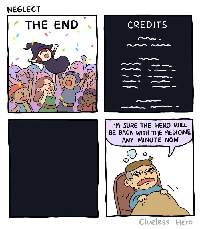 Gamer Humor: 31 Comics About A “Clueless Hero” Created By These Two Artists (New Pics)