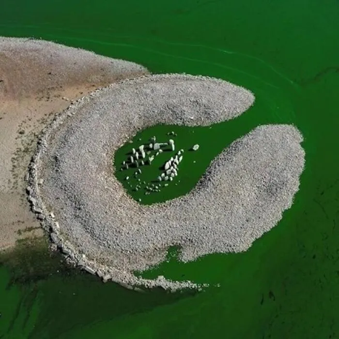 A Megalithic Monument In Spain That's Older Than The Pyramids Was Uncovered From Its Watery Hiding Place By A Drought. At 7,000 Years Old, The "Spanish Stonehenge" Is Actually Some 2,000 Years Older Than Stonehenge Itself