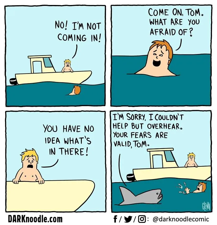 30 Comics By DARKnoodle That Blend Dark Humor With Everyday Absurdity
