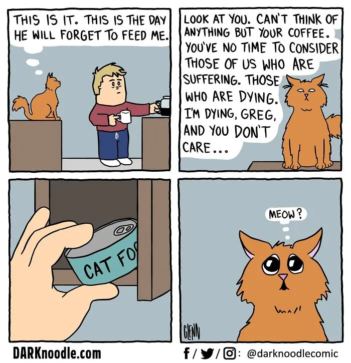 30 Comics By DARKnoodle That Blend Dark Humor With Everyday Absurdity