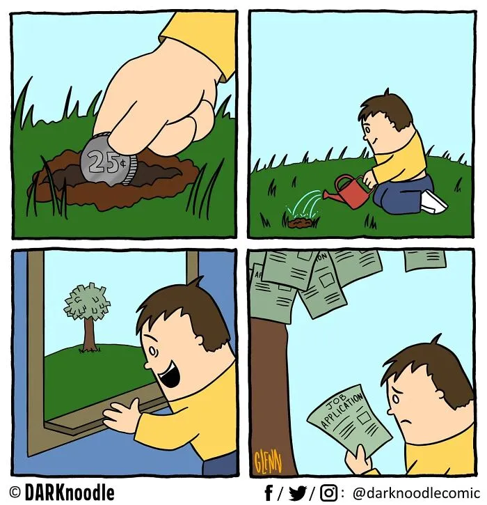 30 Comics By DARKnoodle That Blend Dark Humor With Everyday Absurdity