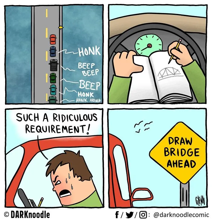 30 Comics By DARKnoodle That Blend Dark Humor With Everyday Absurdity