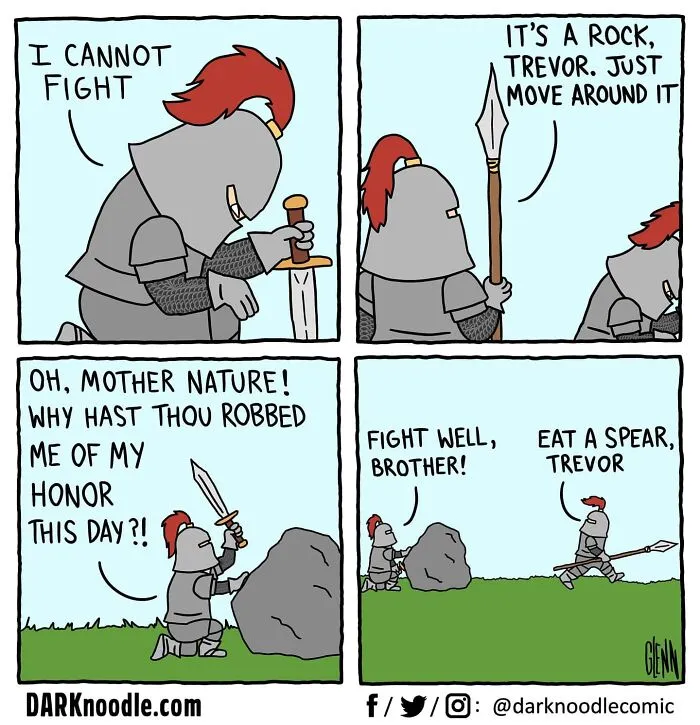 30 Comics By DARKnoodle That Blend Dark Humor With Everyday Absurdity