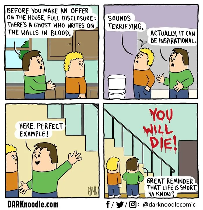 30 Comics By DARKnoodle That Blend Dark Humor With Everyday Absurdity
