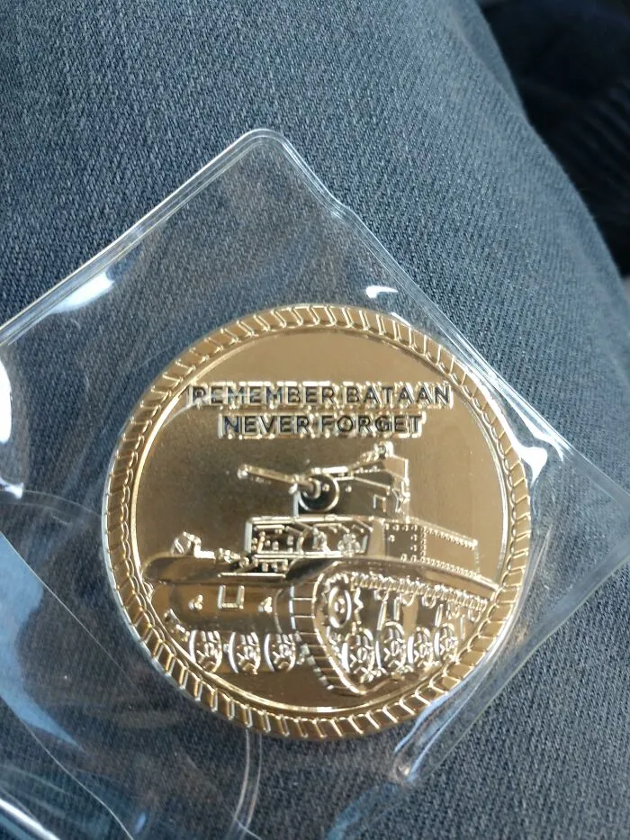 To Honor The Fallen... A Challenge Coin In Honor Of Those Who Died At Bataan During Wwii.  My Grandfather Survived, My Great Uncle Did Not