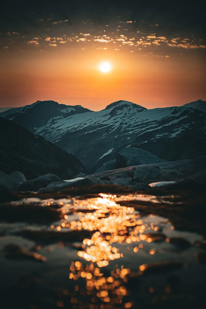 A Light Over Zion | The Sun Rising Over Mt. Zion As Seen From Peanut Rock Camp, Mt. Albert, British Columbia