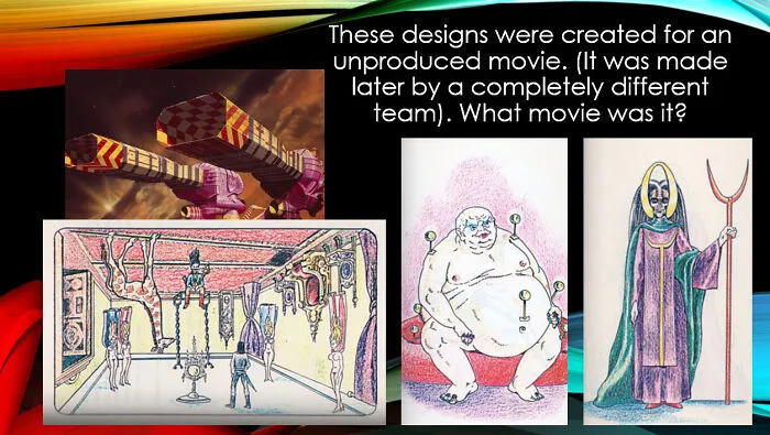 4) These Designs Were Created For An Unproduced Movie. What Was The Film In Question?