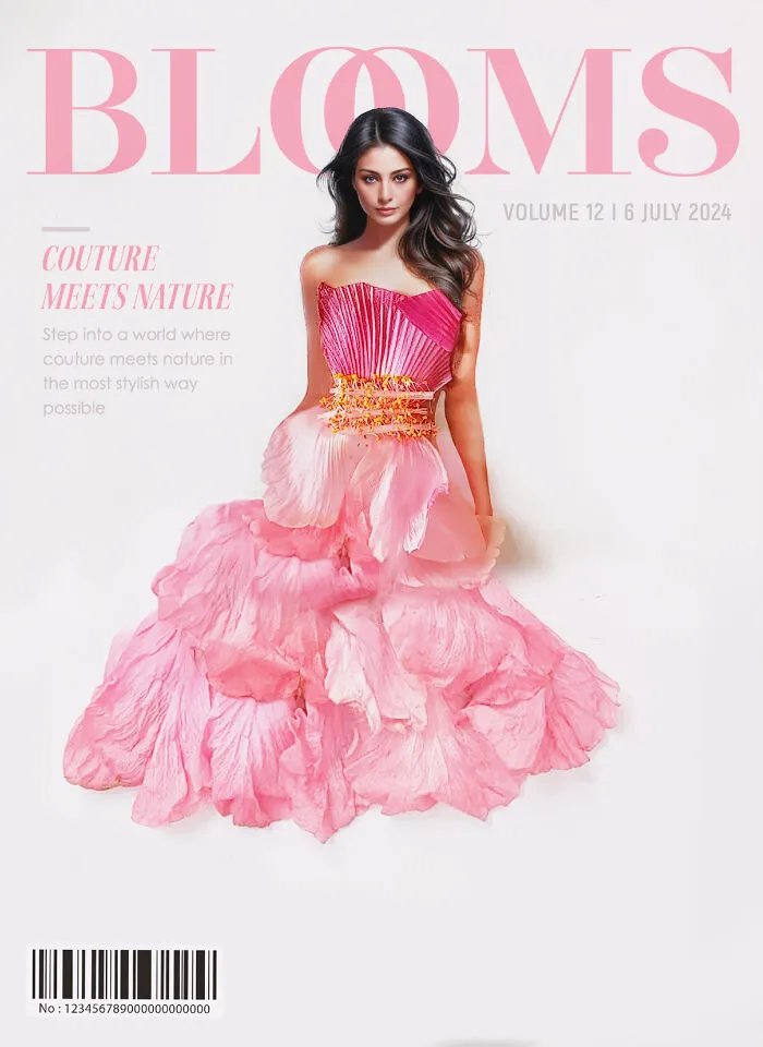 My 30 Dresses Made From Flowers And Other Natural Materials Featured On The Cover Of An Imaginary Magazine