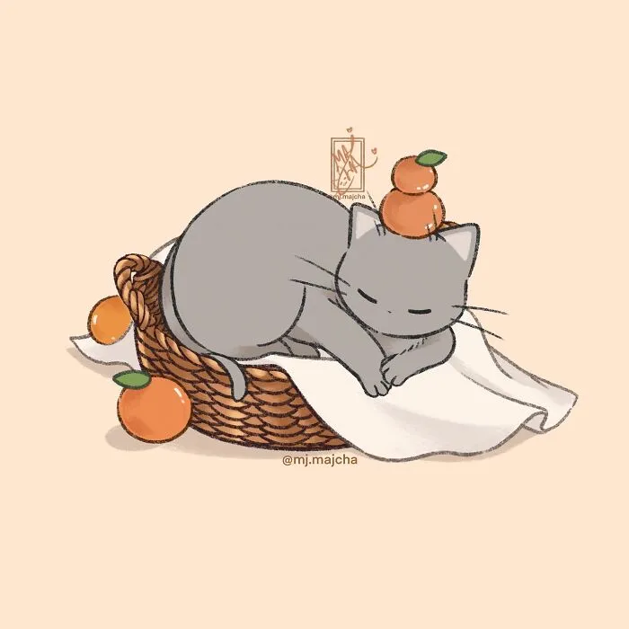 20 Cat Drawings By Mj.Majcha That Are Probably One Of The Cutest Things On The Internet