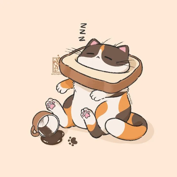 20 Cat Drawings By Mj.Majcha That Are Probably One Of The Cutest Things On The Internet
