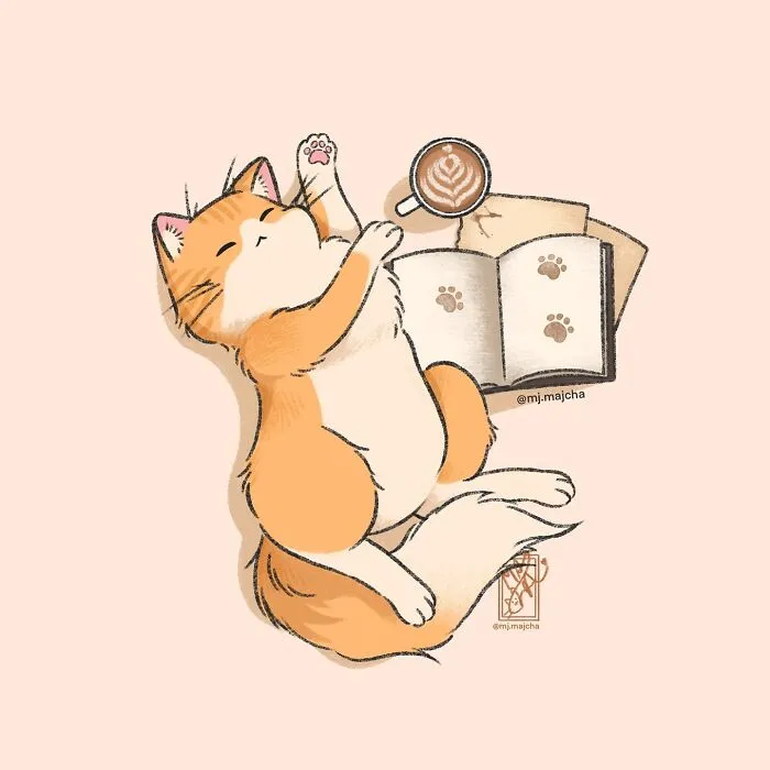 20 Cat Drawings By Mj.Majcha That Are Probably One Of The Cutest Things On The Internet