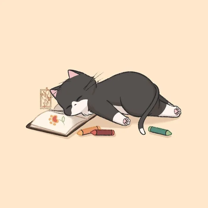 20 Cat Drawings By Mj.Majcha That Are Probably One Of The Cutest Things On The Internet