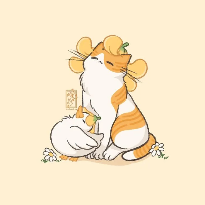 20 Cat Drawings By Mj.Majcha That Are Probably One Of The Cutest Things On The Internet