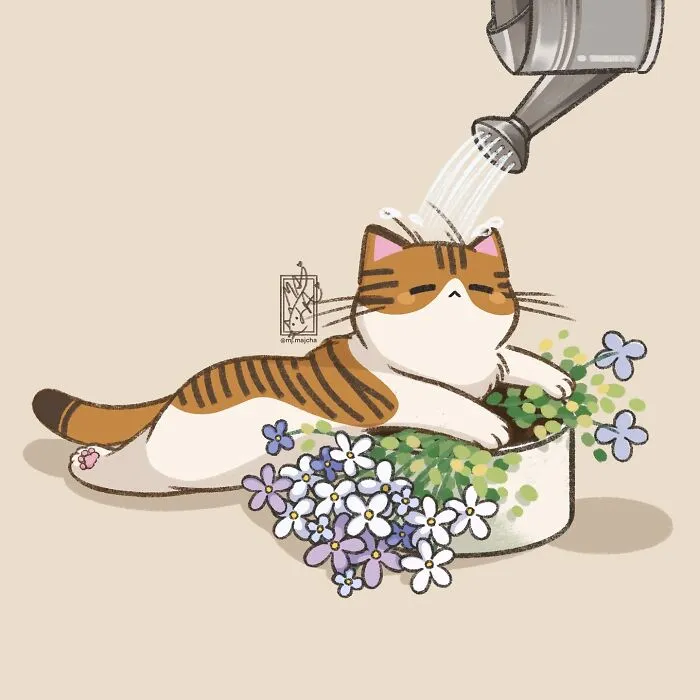 20 Cat Drawings By Mj.Majcha That Are Probably One Of The Cutest Things On The Internet