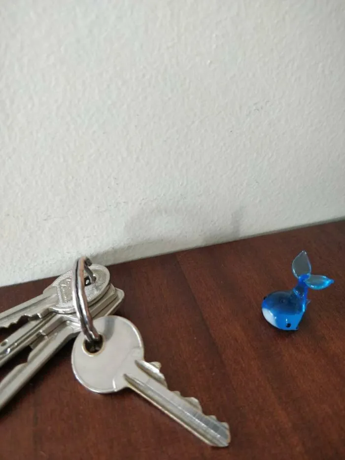 A Tiny Glass Whale From Germany (My Keys For Comparison)