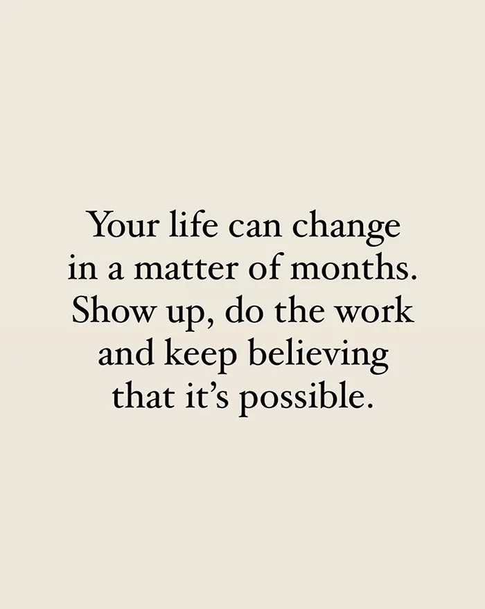 "You can do it" meme with motivational text on beige background encouraging persistence and belief in change.