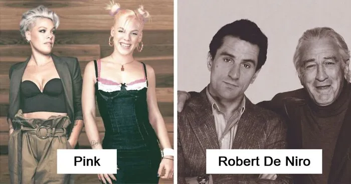 Time Waits For No One: 50 Pics Of Celebrities Hanging Out With Their Younger Selves (Best Of All Time)