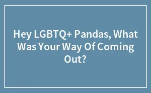 Hey LGBTQ+ Pandas, What Was Your Way Of Coming Out? (Closed)