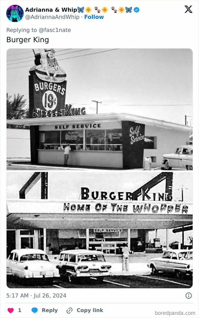“Lost War Against Minimalism”: 15 Pics Of What Fast-Food Restaurants Looked Like In The Past