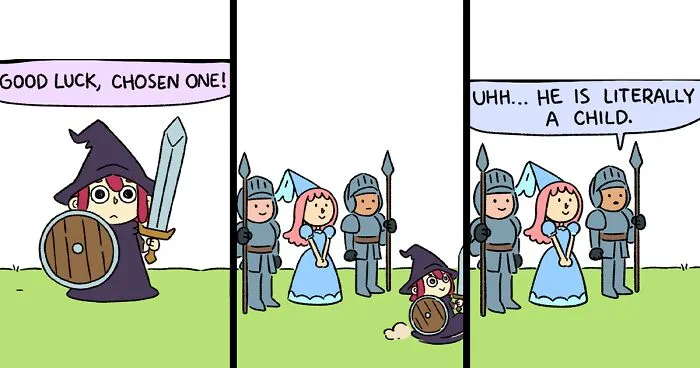 Gamer Humor: 31 Comics About A “Clueless Hero” Created By These Two Artists (New Pics)