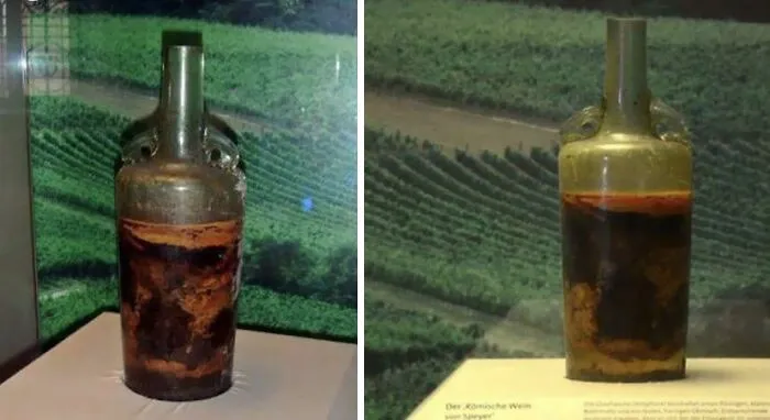 El vino romano de Espira es el vino más antiguo del mundo que sigue líquido. La botella se ha datado entre el 325 y el 350 d.C. Se encontró en 1867 en una tumba y hoy se conserva en un museo.