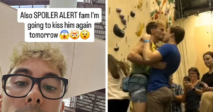 "We’re Still Not Safe Here": Olympic Climber Responds To Homophobic Trolls By Kissing Boyfriend