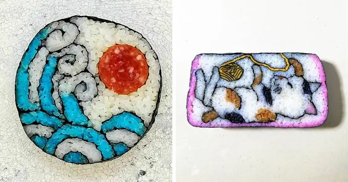 Sushi As A Canvas: Takayo Kiyota’s Vivid And Edible Artpieces (71 Pics)