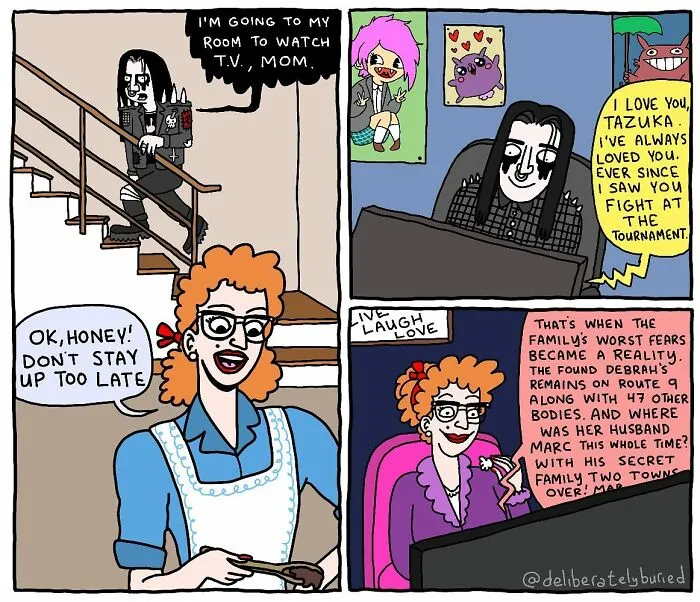39 Comics With A Dark Sense Of Humor From “Deliberately Buried Comics” (New Pics)