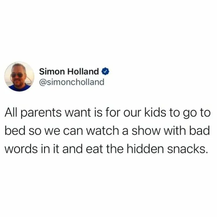 A funny Netflix meme about parents watching shows with bad words while enjoying hidden snacks.