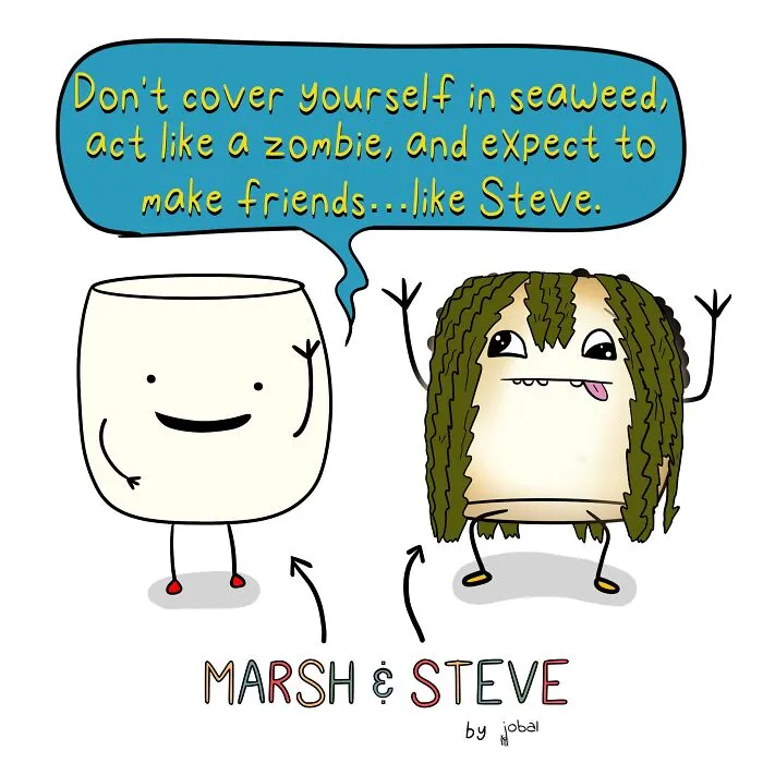 My 10 One-Panel Comics Featuring Two Marshmallows