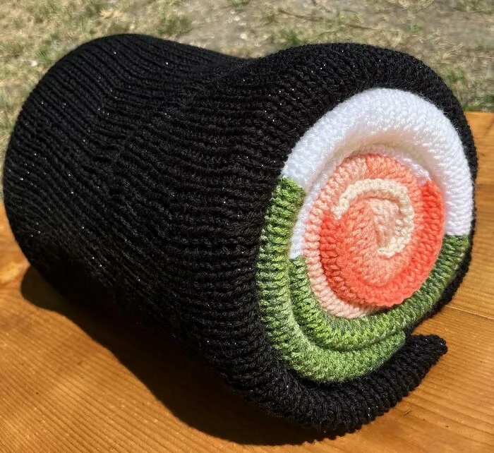 I Made A Blanket That Rolls Up To Look Like Sushi