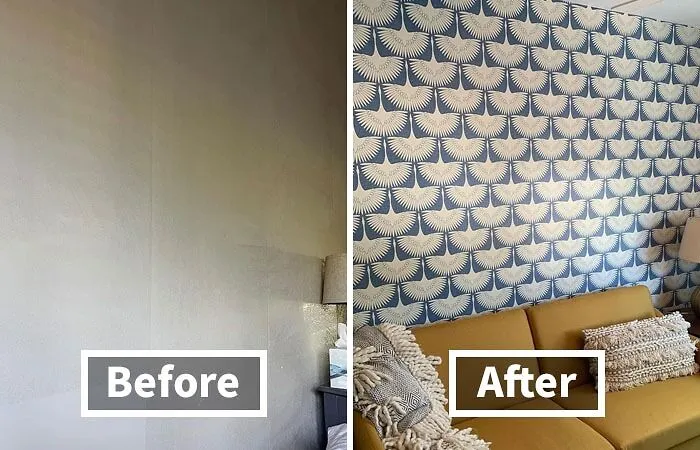 Forget Boring Paint And Messy Wallpaper Paste! This <a Style="Display:inline;" Href="Https://Www.amazon.com/Tempaper-Fe4023-Feather-Removable-Wallpaper/Dp/B09b47tv35?ie=utf8&th=1&linkcode=ll1&tag=bpdove-20&linkid=651503b39047eaed30f6f60978d83bfe&language=en_us&ref_=as_li_ss_tl" Target="_blank"><span Style="Font: Inherit; Color: #d74b1f;"> Tempaper Peel And Stick Wallpaper</Span> Is The Renter-Friendly Way To Give Any Room A Major Makeover