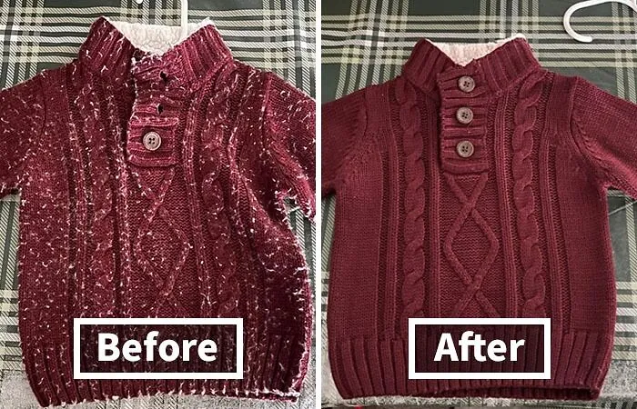 Your Favorite Sweater Is About To Look Brand New Again! This <a Style="Display:inline;" Href="Https://Www.amazon.com/Conair-Fabric-Defuzzer-Battery-Operated/Dp/B008i25368?ie=utf8&th=1&linkcode=ll1&tag=bpelephant-20&linkid=d6bb3f194d26323a400d67222d2bd7ae&language=en_us&ref_=as_li_ss_tl " Target="_blank"><span Style="Font: Inherit; Color: #d74b1f;"> Fabric Shaver And Lint Remover</Span> Will Make Those Pesky Pills Disappear
