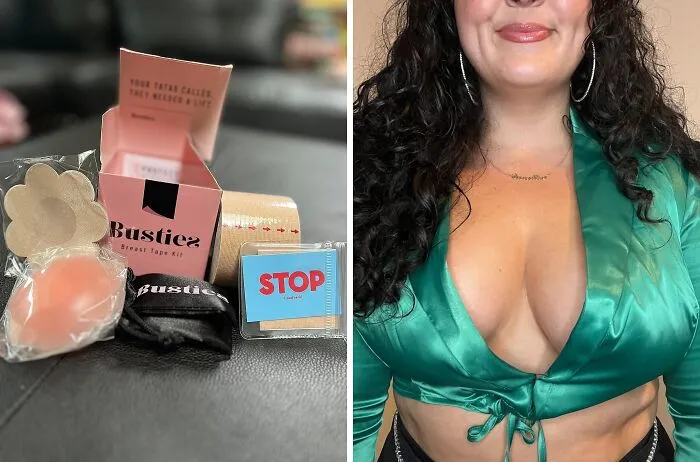 Ditch The Strapless Bra Struggle! This <span Style="Font: Inherit; Color: #d74b1f;"> Boob Tape Kit </Span> Will Give You The Support And Freedom You Need To Rock Any Outfit