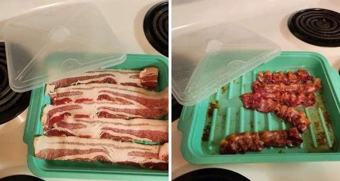 The Quick And Easy Way To Cook Bacon: Use This <a Style="Display:inline;" Href=" Amazon " Target="_blank"><span Style="Font:inherit;color:#d74b1f;"> Microwave Cooker With Lid</Span> For Delicious Strips!